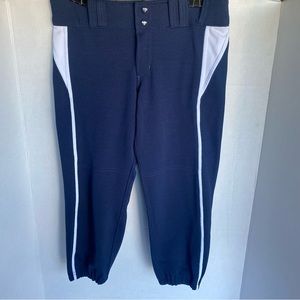 Maxim Athletic Womens WM Softball /baseball knee length Pants inseam 21” navy